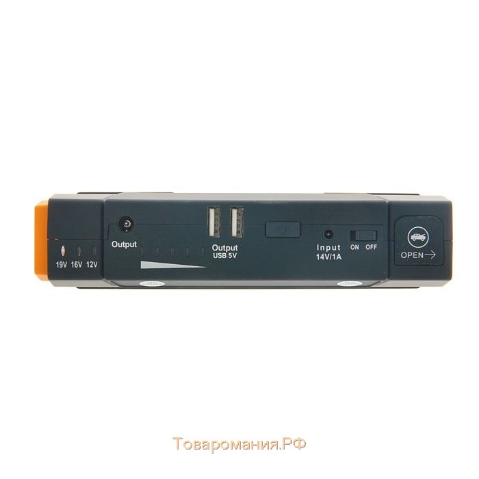 Аккумулятор внешний универсальный, 13800 мАч, 2хUSB 5V 2A, 12V/16V/19V, фонарь, пуск ДВС