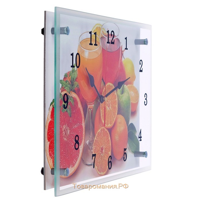 Часы настенные, серия: Кухня, "Цитрусы", 25х35  см, микс