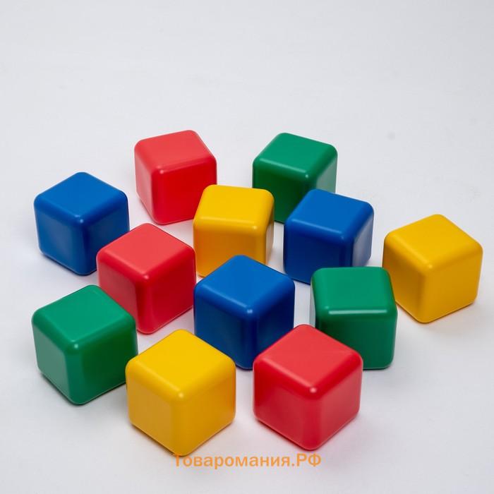 Набор цветных кубиков, 12 штук, 12 х 12 см