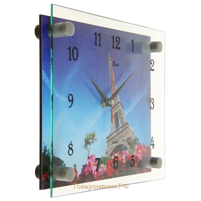 Часы настенные, интерьерные: Город, "Эйфелева башня", 20х26  см