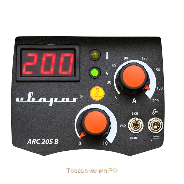 Инвертор сварочный "СВАРОГ" ARC 205 В "TECH" Z203, 7 кВт, 200А, электрод 1.5-5 мм