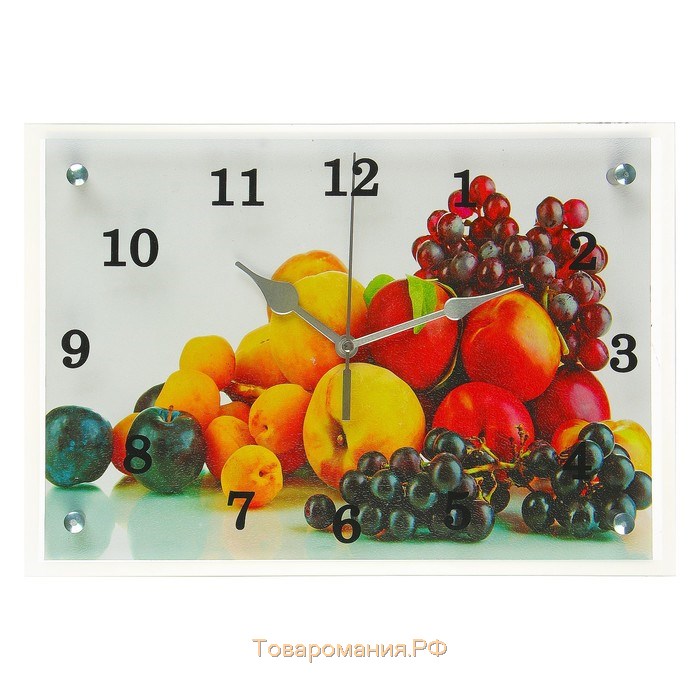 Часы-картина настенные, серия: Кухня, "Фрукты", 25х35 см