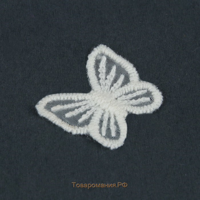Вязаные элементы «Бабочки», 2,5 × 2,5 см, 10 шт, цвет белый