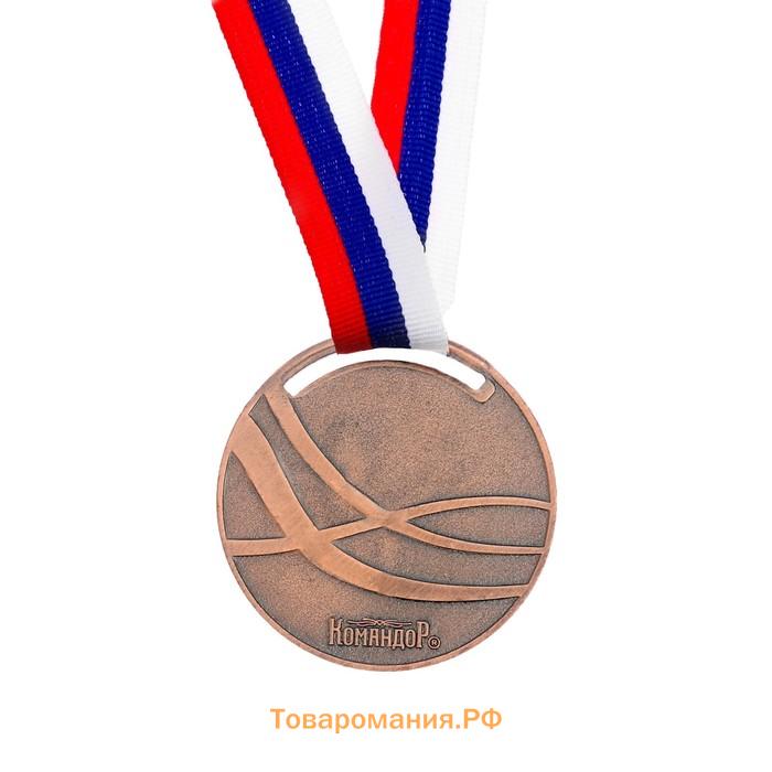 Медаль тематическая 141 «Борьба», d= 5 см. Цвет бронза. С лентой