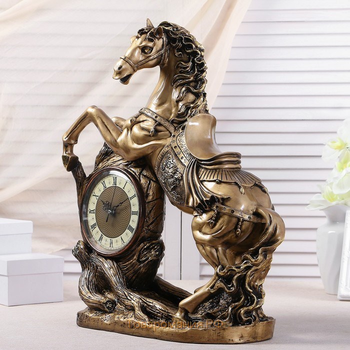 Часы настольные каминные "Конь", 55 х 48 х 22 см