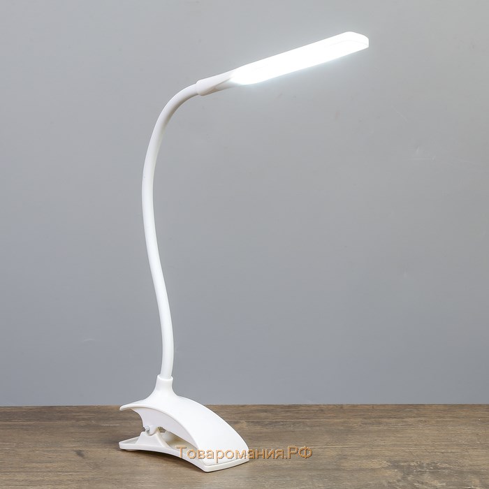 Лампа на прищепке "Змейка" 1Вт 14 LED USB белый 9х3,5х42 см RISALUX