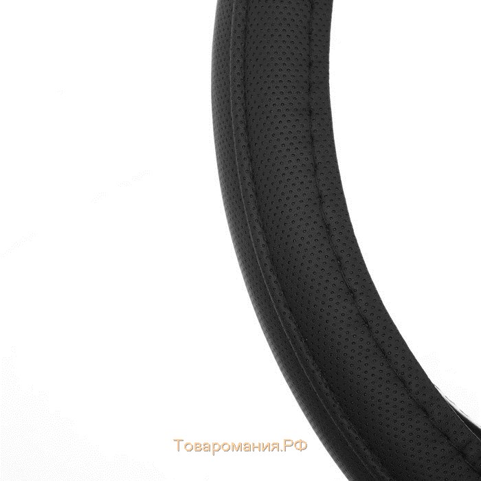 Оплетка на руль TORSO, кожа PU, перфорация, размер 38 см, черный
