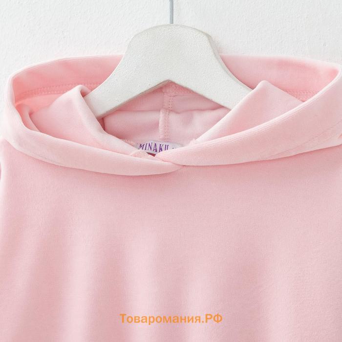 Комплект для девочки (худи, брюки) MINAKU: Casual Collection KIDS цвет св-розовый, рост 140
