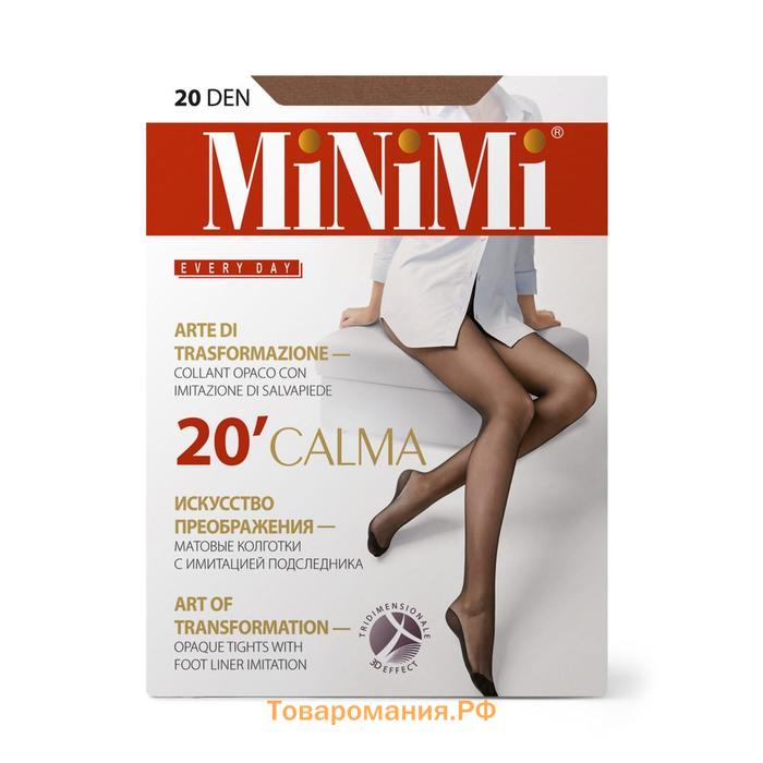 Колготки женские MiNiMi CALMA 20 den 3D, цвет загар (daino), размер 4 (L)