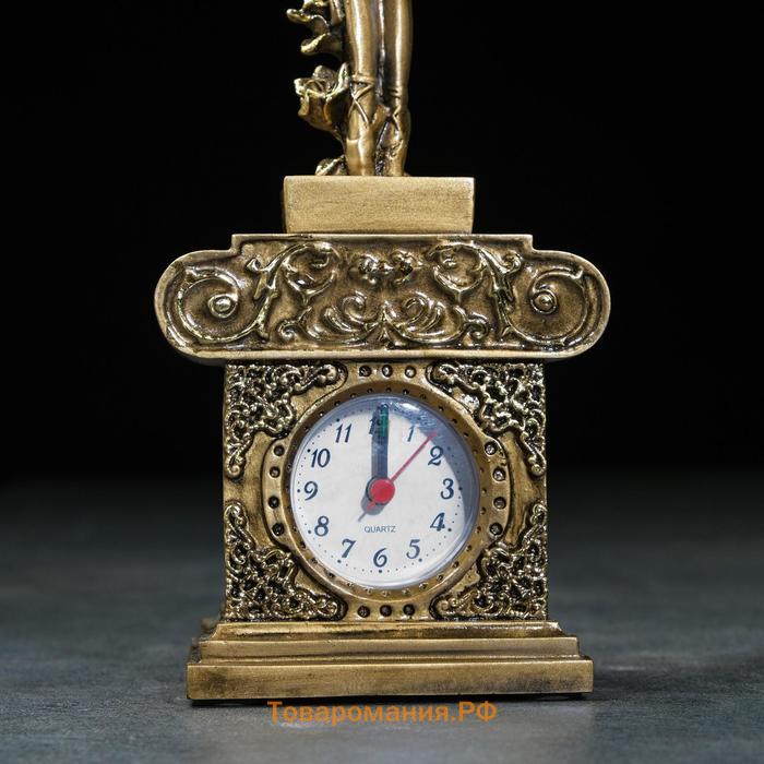 Часы настольные каминные "Балерина", 11 х 18.5 х 31 см, золото