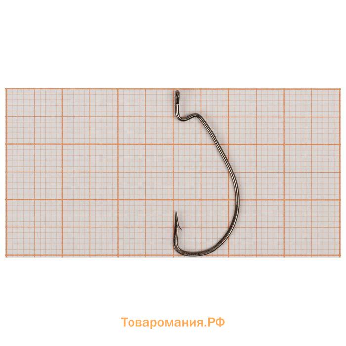 Крючки офсетные YUGANA Wide range worm, № 6, 5 шт.