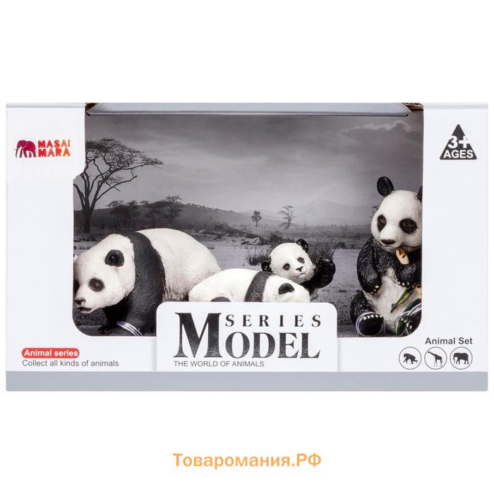 Набор фигурок «Мир диких животных: семья панд», 4 предмета