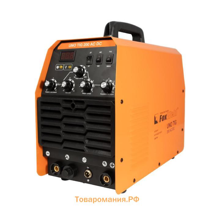 Аргонодуговой инвертор FoxWeld UNO TIG 200 AC/DC, 230 В, 15-200 А