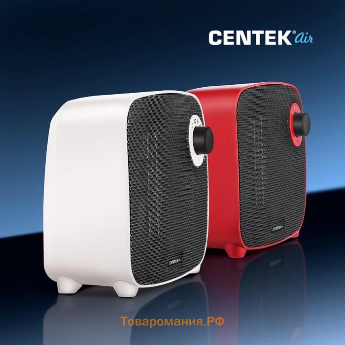 Тепловентилятор Centek CT-6022, керамический, настольный, 1500 Вт, 15 м², красный