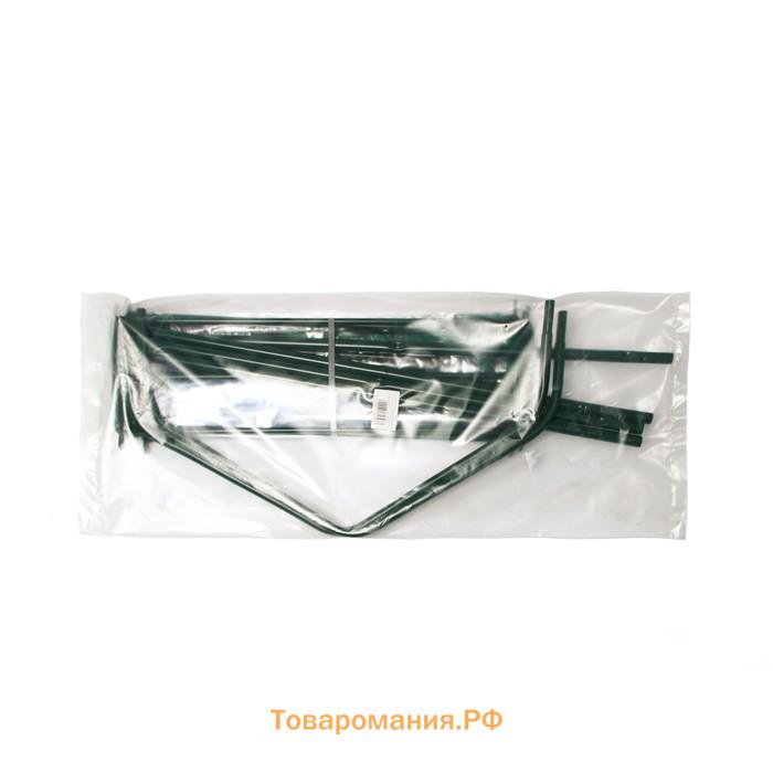 Парник-стеллаж, 3 полки, 110 × 65 × 22 см, металлический каркас d = 16 мм, чехол плёнка толщиной 100 мкм