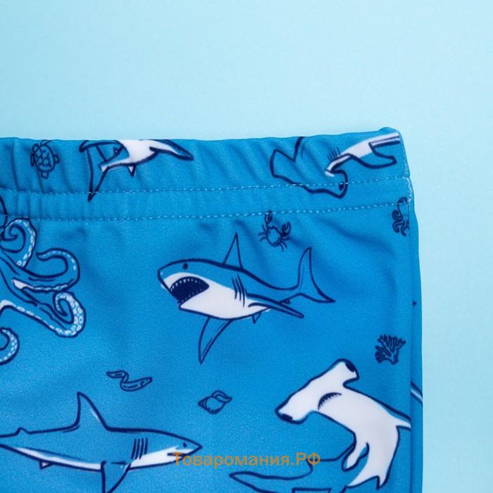 Плавки купальные для мальчика KAFTAN «Подводный мир» рост 110-116 (32), цвет голубой