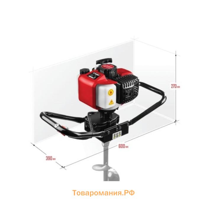 Мотобур ЗУБР МБ1-150, бенз., 2Т, 1,25 кВт, 1.7 л.с., 43 см³, 8800 об/мин, 1л, max d=150 мм