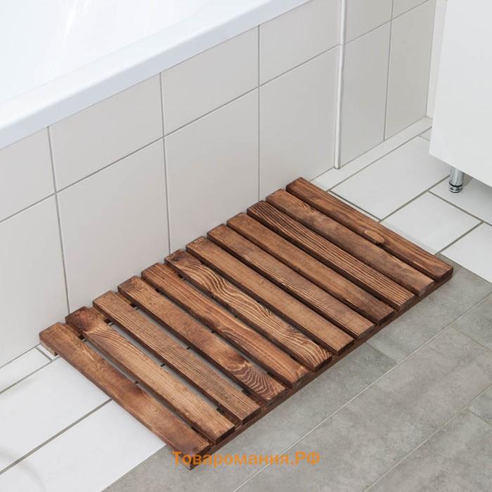 Решётка в ванную комнату под ноги, 70×42×3 см, с покрытием