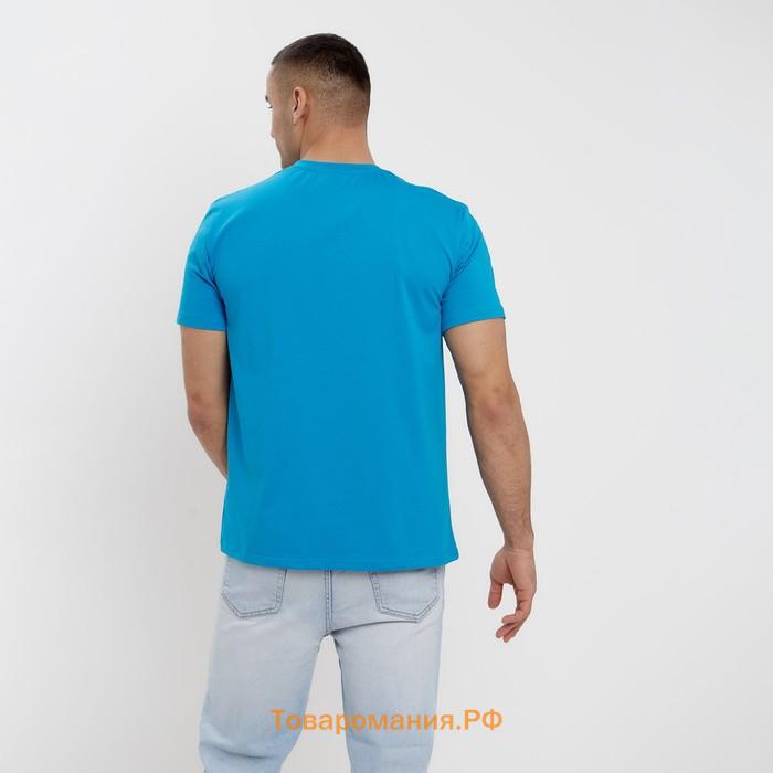 Футболка мужская MINAKU REGULAR FIT: цвет бирюза, р-р 42