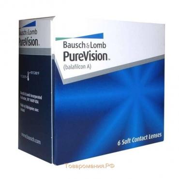 Контактные линзы Pure Vision, 3/8,3, в наборе 6 шт.