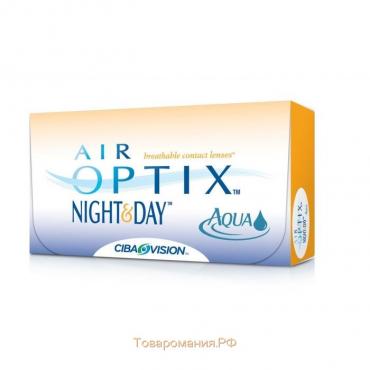 Контактные линзы Air Optix Night&Day Aqua , -6/8,4, в наборе 3 шт