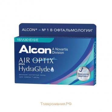 Контактные линзы - Air Optix Plus HydraGlyde, -10.5/8,6, в наборе 3шт