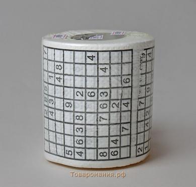 Сувенирная туалетная бумага "Судоку",  9х10х9 см