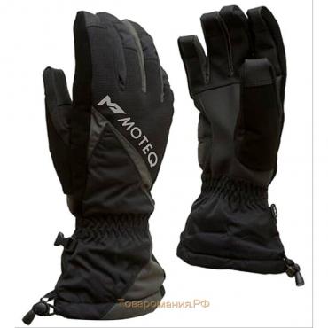 Зимние перчатки "Снежок", размер M, чёрные, серые