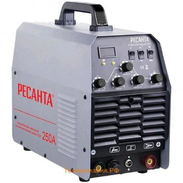 Сварочный аппарат инверторный "Ресанта" САИ-250АД AC/DC, TIG/MMA, 10 кВт, 15-250 А, d=5 мм