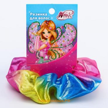 Резинка для волос блестящая, разноцветная, "Флора", WINX