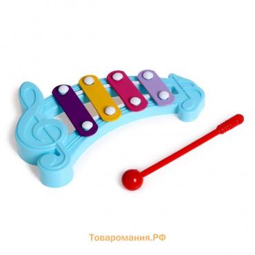 Игрушка музыкальная-металлофон «Нотка», цвета МИКС