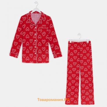 Пижама женская (рубашка и брюки) KAFTAN "Love" размер 40-42