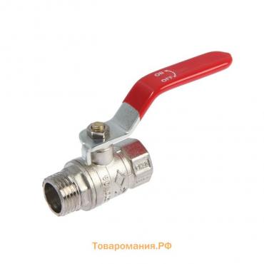 Кран шаровой ZEIN engr, нр/вр 1/2", PN 4, для холодной воды, 5-45°С, рычаг, цинк