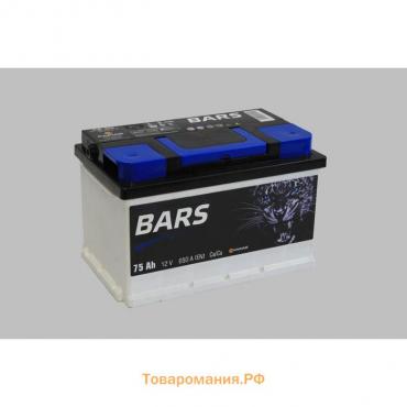 Аккумуляторная батарея BARS 75 Ач 6СТ-75.0 VL (низкая), обратная полярность