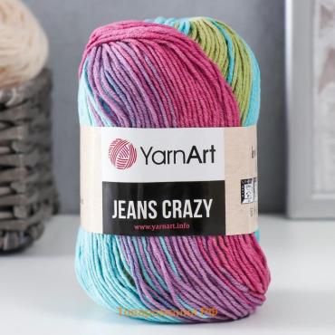 Пряжа "Jeans crazy" 55% хлопок, 45% акрил 160м/50гр (8211 бир-малин)