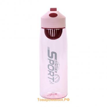 Бутылка для воды, 550 мл, SPORT, розовая