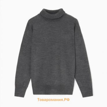 Джемпер вязаный женский MINAKU: Knitwear collection цвет антрацит, р-р 42-44